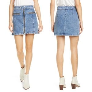 ✨NWT✨ RAG & BONE Isabel Denim Zipper Skirt in Laurel Blue Sz 8 (M)
